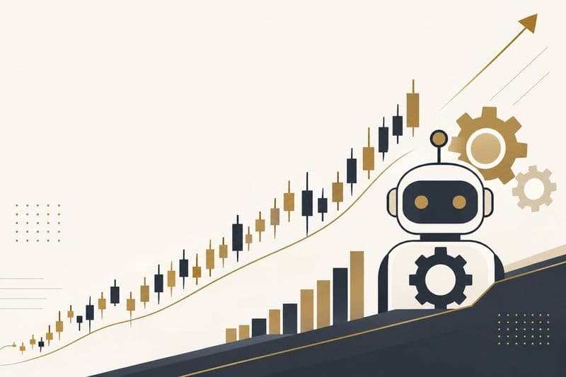 AI-powered trading automation illustration